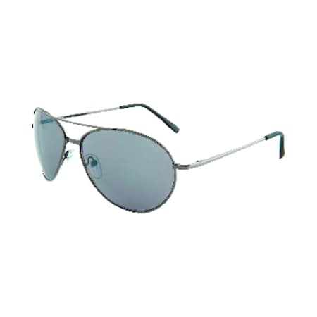 Piranha Piranha Aviator Unisex Silver Frame Gray Lens Sunglasses 90009